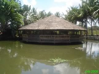 The biggest floating hut in the resort.